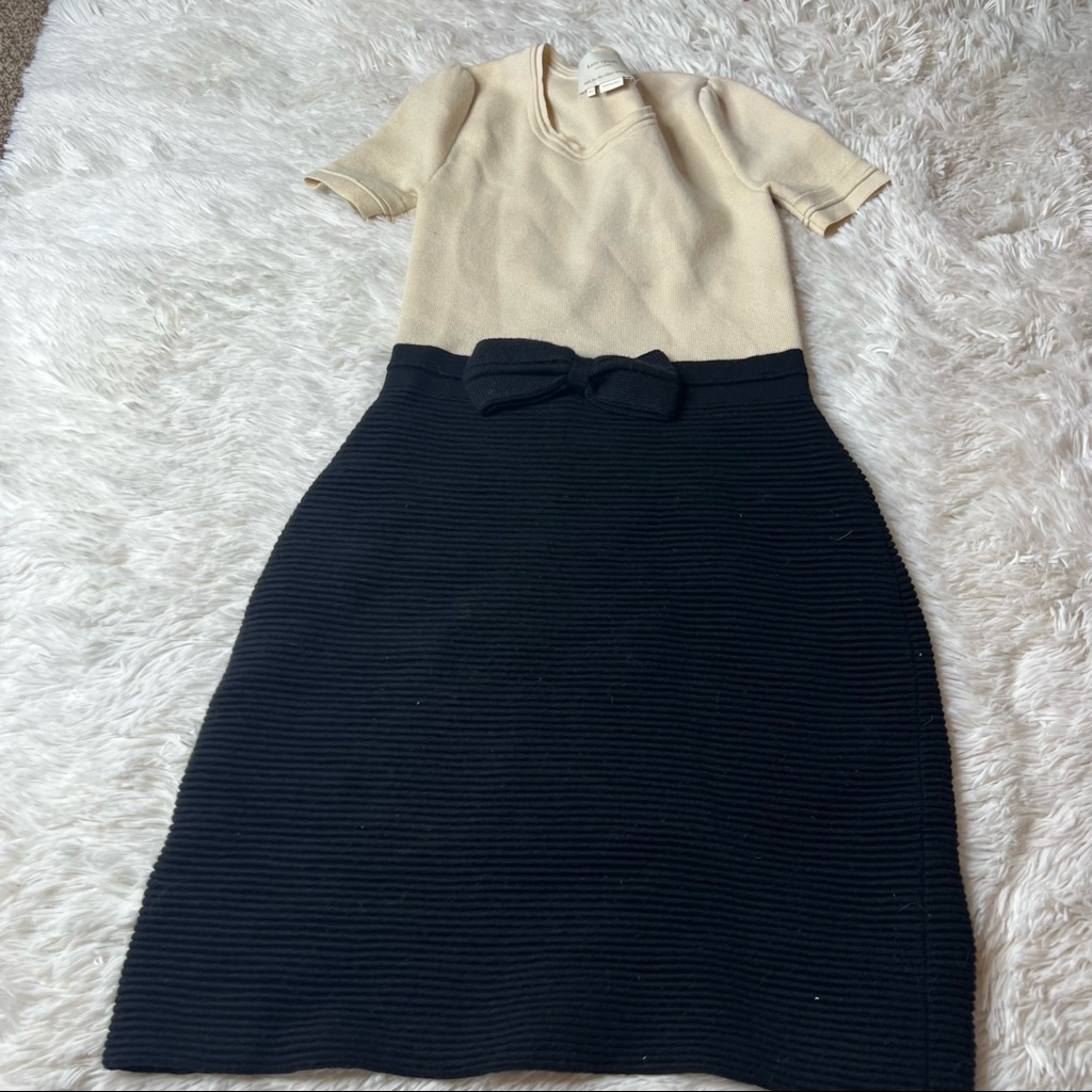 Kate Spade 100% Wool Sweater Dress With Bow
